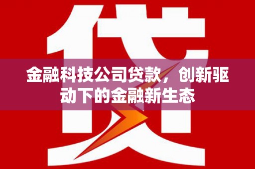 遂宁金融科技公司贷款，创新驱动下的金融新生态