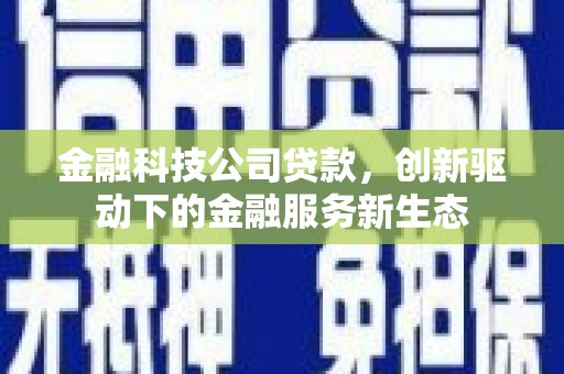 遂宁金融科技公司贷款，创新驱动下的金融服务新生态