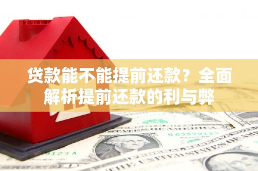 遂宁贷款能不能提前还款？全面解析提前还款的利与弊