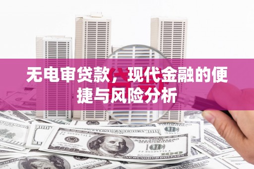 遂宁无电审贷款，现代金融的便捷与风险分析