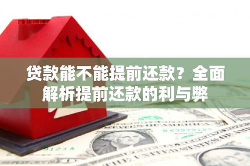 遂宁贷款能不能提前还款？全面解析提前还款的利与弊
