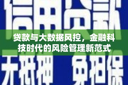 遂宁贷款与大数据风控，金融科技时代的风险管理新范式