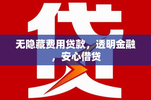 遂宁无隐藏费用贷款，透明金融，安心借贷