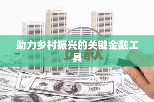遂宁助力乡村振兴的关键金融工具