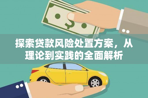 遂宁探索贷款风险处置方案，从理论到实践的全面解析