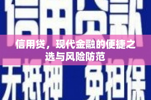 遂宁信用贷，现代金融的便捷之选与风险防范