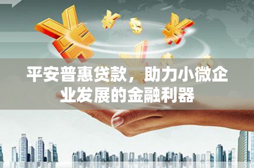 遂宁平安普惠贷款，助力小微企业发展的金融利器