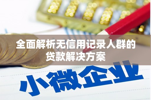 遂宁全面解析无信用记录人群的贷款解决方案